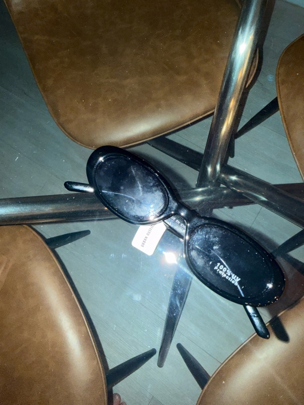 Urban outfitters Black Oval Sunglasses - Retro Oval Frames